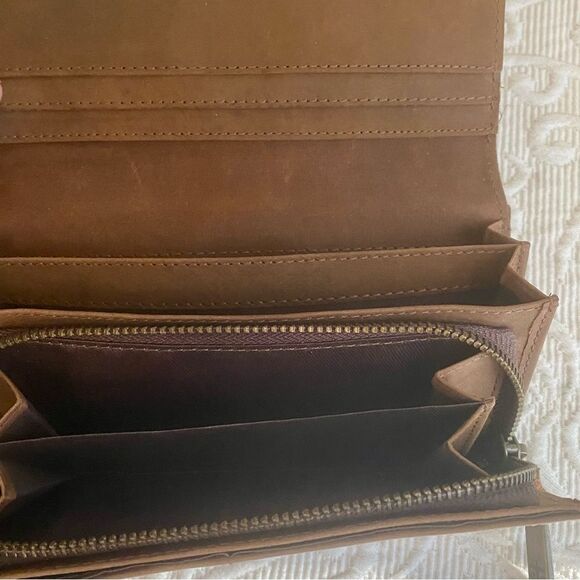 NWOT STS Ranchwear Zip Around Brown Full Wallet Double Sided Organizer - Picture 5 of 5
